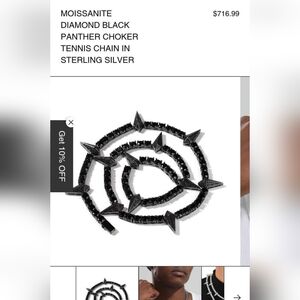 Black Arrowhead Tennis Chain